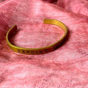 Dancing Queen Gold Metal Cuff Bangle Bracelet